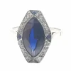 Bague ancienne saphirs et diamants