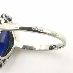 Bague ancienne saphirs et diamants