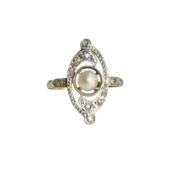 Bague ancienne tourbillon Belle Époque or jaune