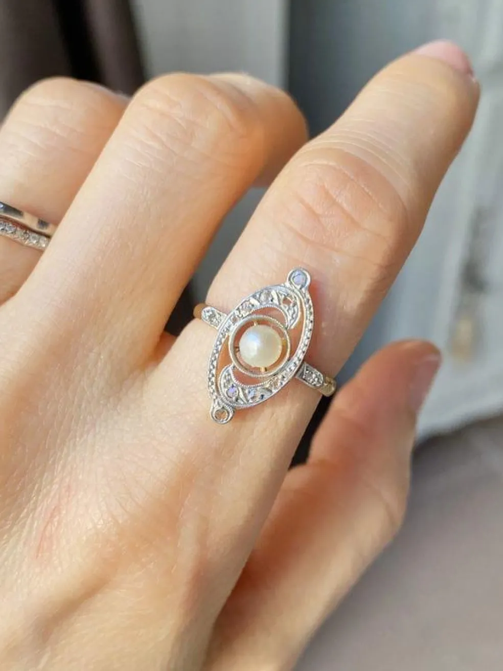 Bague ancienne tourbillon Belle Époque or jaune