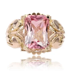Bague ancienne tourmaline polychrome et or
