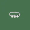 Bague ancienne trilogie 1 diamant et 2 perles