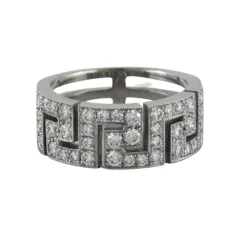 Bague anneau motif grec Diamants