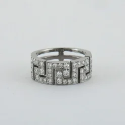 Bague anneau motif grec Diamants