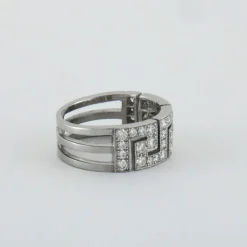 Bague anneau motif grec Diamants