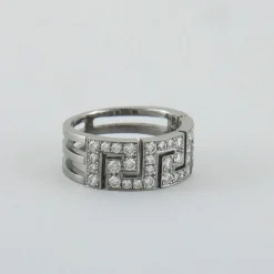 Bague anneau motif grec Diamants