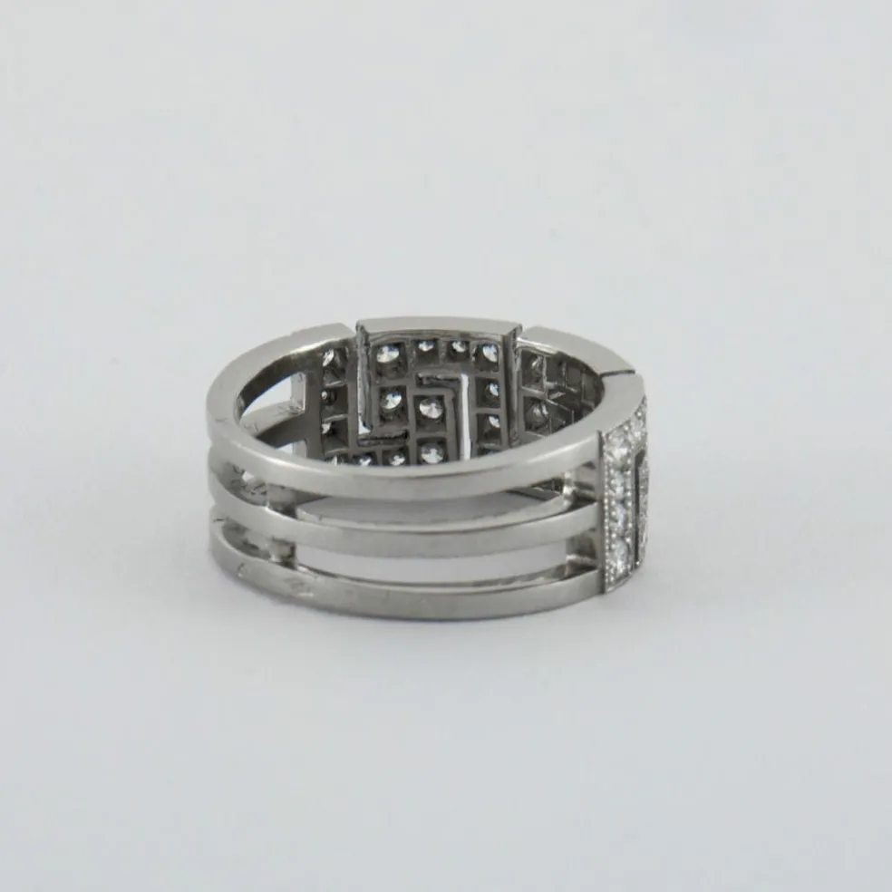 Bague anneau motif grec Diamants