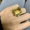 Bague années 40 citrine or jaune