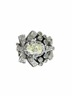 Bague années 50 diamants