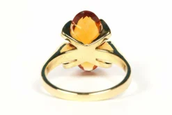 Bague années 70 en or jaune citrine