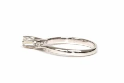 Bague Années 70 or blanc diamant