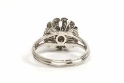 Bague années 50 or blanc, diamants (+-0.39ct)
