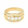 Bague anniversaire en or jaune et diamants