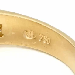 Bague anniversaire en or jaune et diamants