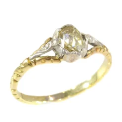 Bague antique Dutcha diamant taille rose