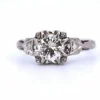 BAGUE ANTIQUE OR BLANC 18 KT - DIAMANT 0,75 ct