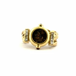 Bague antique or jaune et diamants