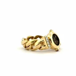 Bague antique or jaune et diamants