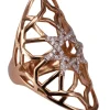 Bague arabesque diamants