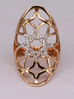 Bague arabesque diamants