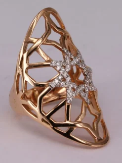 Bague arabesque diamants