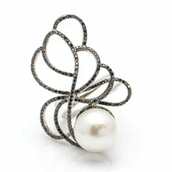 Bague "Araignée" Or blanc Diamants