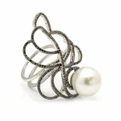 Bague "Araignée" Or blanc Diamants