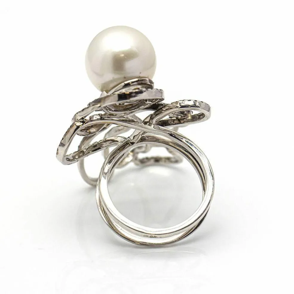 Bague "Araignée" Or blanc Diamants