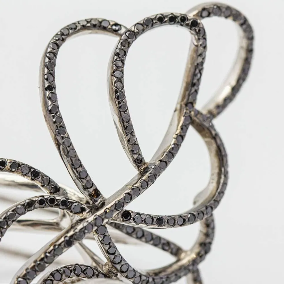 Bague "Araignée" Or blanc Diamants