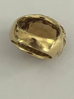 Bague ARFAN or jaune citrine diamants