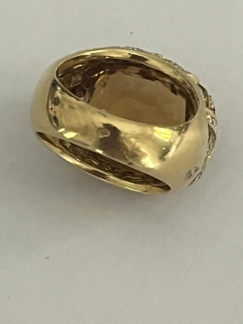 Bague ARFAN or jaune citrine diamants