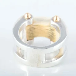 Bague Argent Or Ivoire