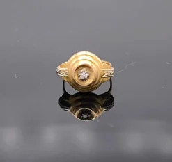 Bague Art Déco 2 ors diamant