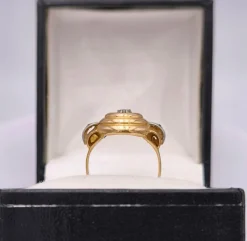 Bague Art Déco 2 ors diamant