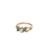 Bague Art déco 2 ors et diamants