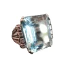 Bague Art Déco Aigue Marine Diamants