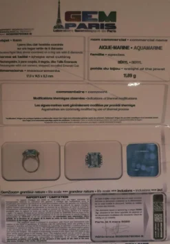 Bague Art Déco Aigue Marine Diamants