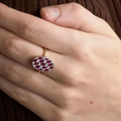 Bague Art Déco Arlequin Diamants