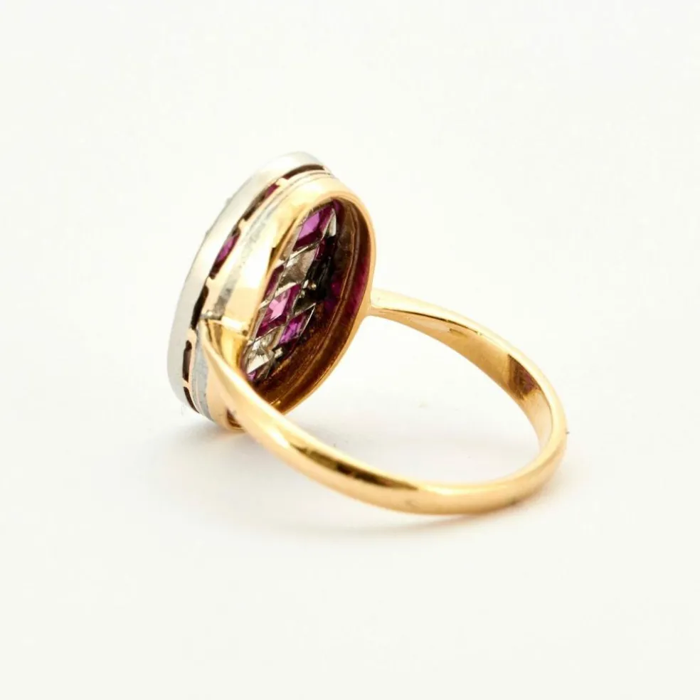 Bague Art Déco Arlequin Diamants