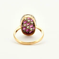 Bague Art Déco Arlequin Diamants