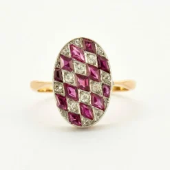 Bague Art Déco Arlequin Diamants