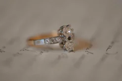 Bague Art Déco bicolore