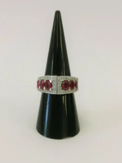 Bague Art Déco Diamant & Rubis