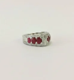 Bague Art Déco Diamant & Rubis