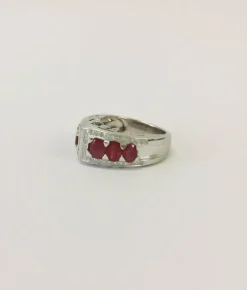 Bague Art Déco Diamant & Rubis