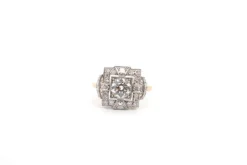 Bague art déco diamant 1,06cts F/SI2