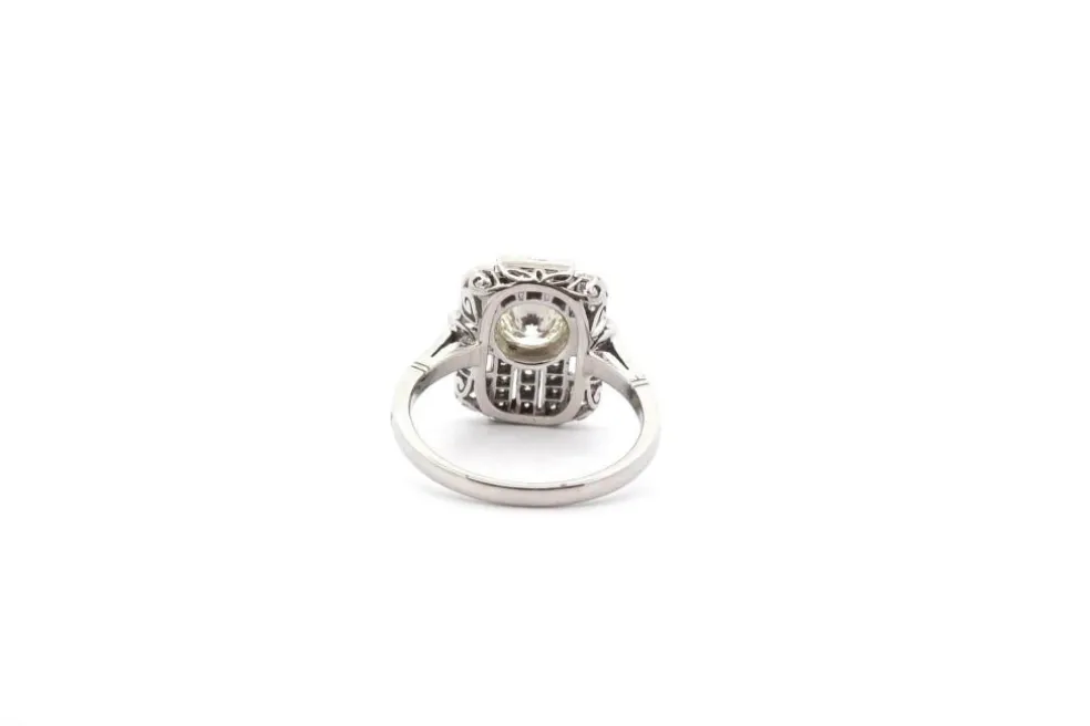 Bague art déco diamant en platine