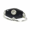 Bague Art Déco diamant et onyx