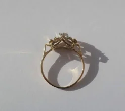 Bague Art Déco diamant or bicolore