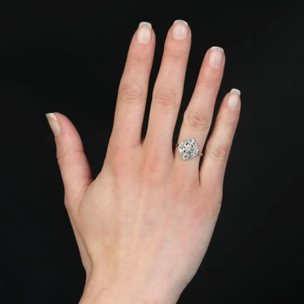 Bague Art Déco diamants